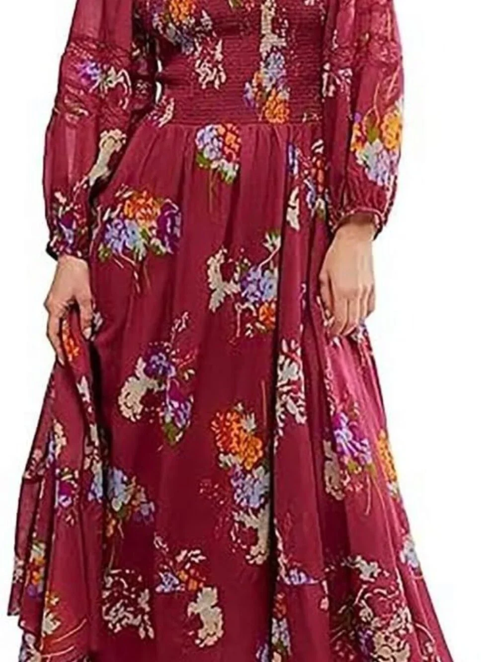 Free People Morning Glory Maxi A-line Backless High Waist length 51" size Small - Picture 2 of 7